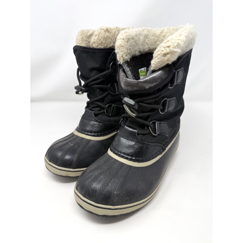 Sorel Kids Yoot Pac Nylon Waterproof Winter Boots Black Size 4 NY1962-010